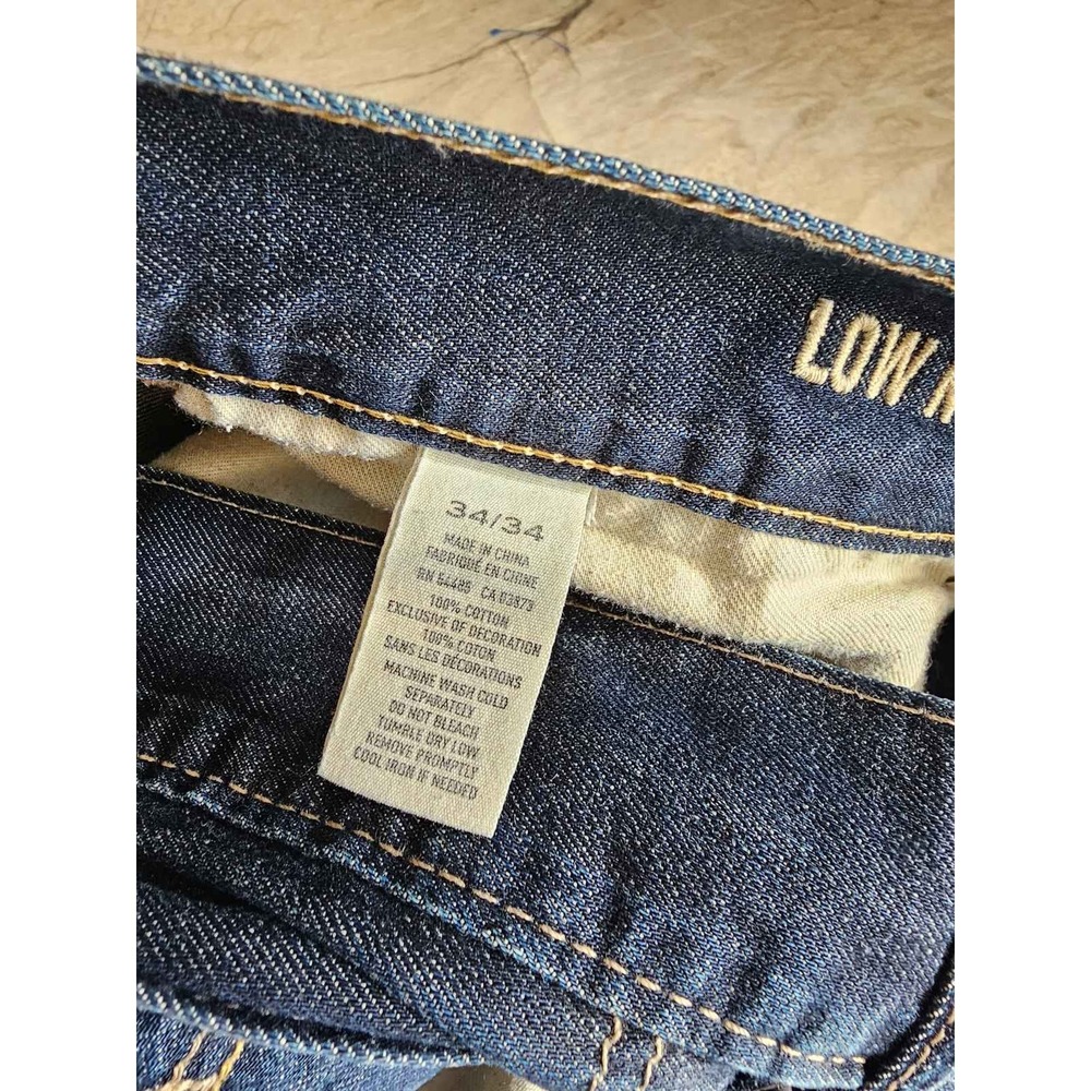American Eagle Jeans Mens Low Rise Bootcut Dark Wash Denim 34x34 AEO - Picture 5 of 6